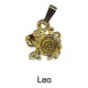 Damascene Gold Lion Zodiac Pendant