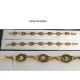  Damascene Gold Bird Link Bracelet Oval