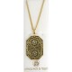 Damascene Gold Geometric Octagon Pendant style 3335