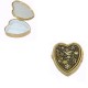 Damascene Gold Flower Heart Pill Box