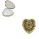 Damascene Gold Geometric Heart Pill Box