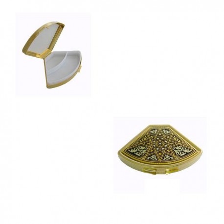 Damascene Gold Star Fan Pill Box