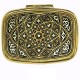Damascene Gold Star Rectangle Pill Box