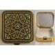 Damascene Gold Star Square Pill Box