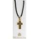 Damascene Gold Cross Thorn Pendant