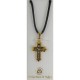 Damascene Gold Cross Dove Pendant style 8240