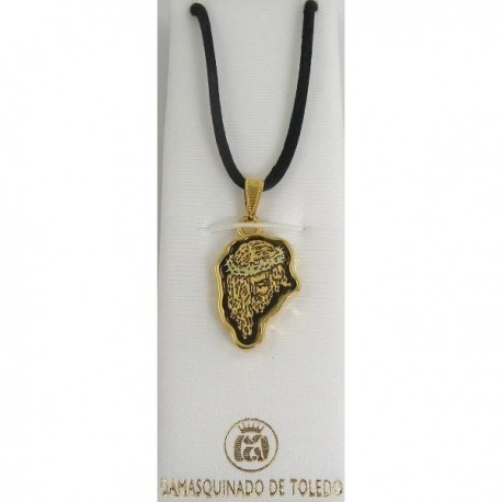 Damascene Gold Jesus Christ Pendant
