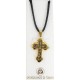 Damascene Gold Cross Thorn Pendant style 8236