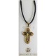 Damascene Gold Cross Jesus Pendant style 8237