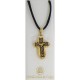 Damascene Gold Cross Bird Pendant