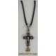 Damascene Silver Cross Jesus Pendant