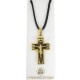 Damascene Gold Cross Thorn Pendant style 8230
