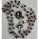 Damascene Silver Jesus Rosary Black Beads