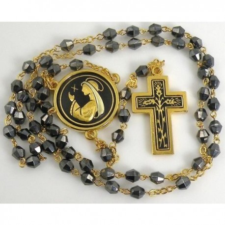 Damascene Gold Thorn Communion Rosary
