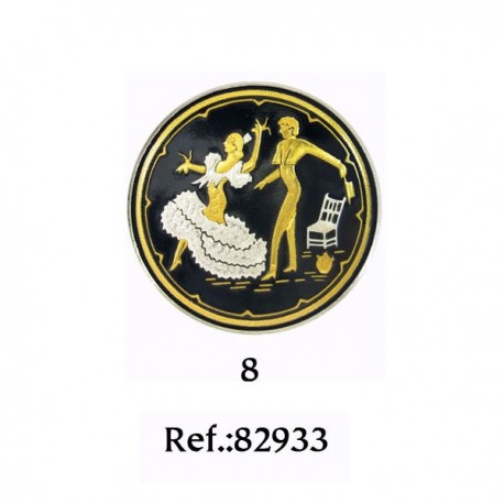 Damascene Castanetas Dance Collectible Dish